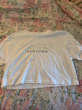 Barre3 White Crop Tee